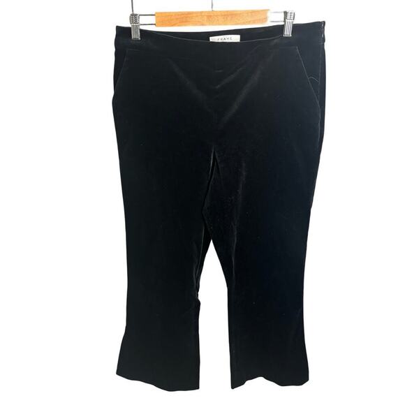 Frame Velvet Slit Pant Noir Size 14 - Picture 4 of 7